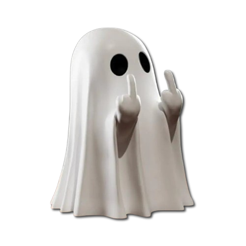 Halloween Middle Finger Love Ghost Ornaments