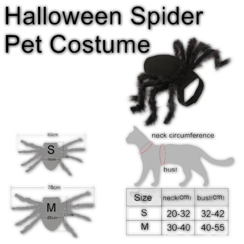 Halloween Spider Costume for Pets